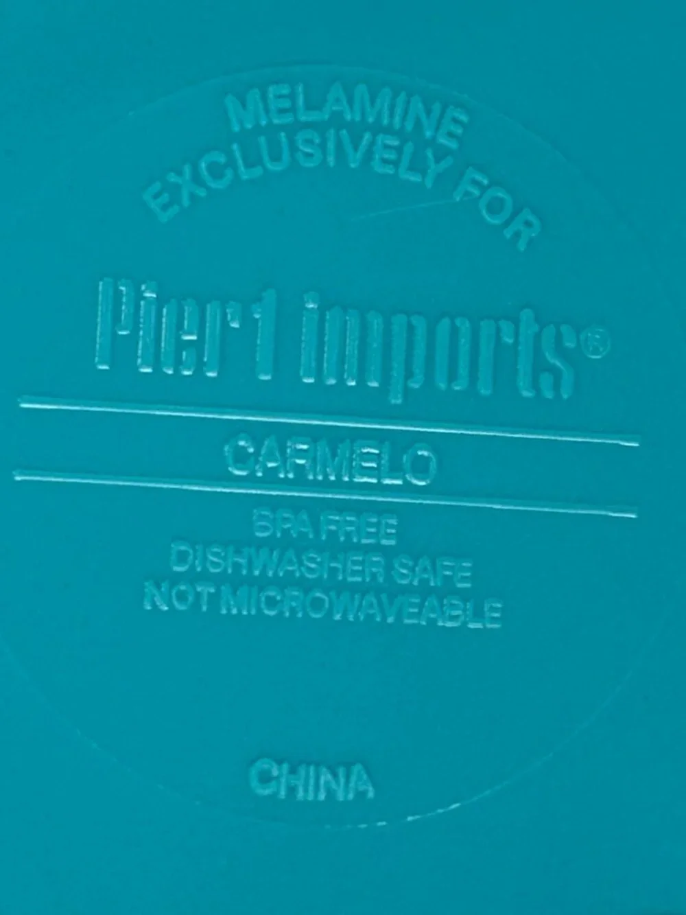 Pier 1 Imports Carmelo Blue Melamine Crackle Glaze Distressed Large Bowl-NWT